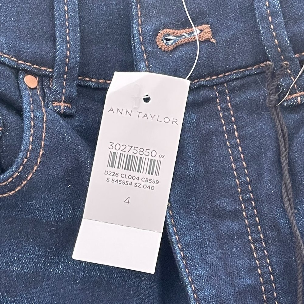 NWT Ann Taylor Highest Rise Skinny Jean Indigo Size 4 - Picture 6 of 6